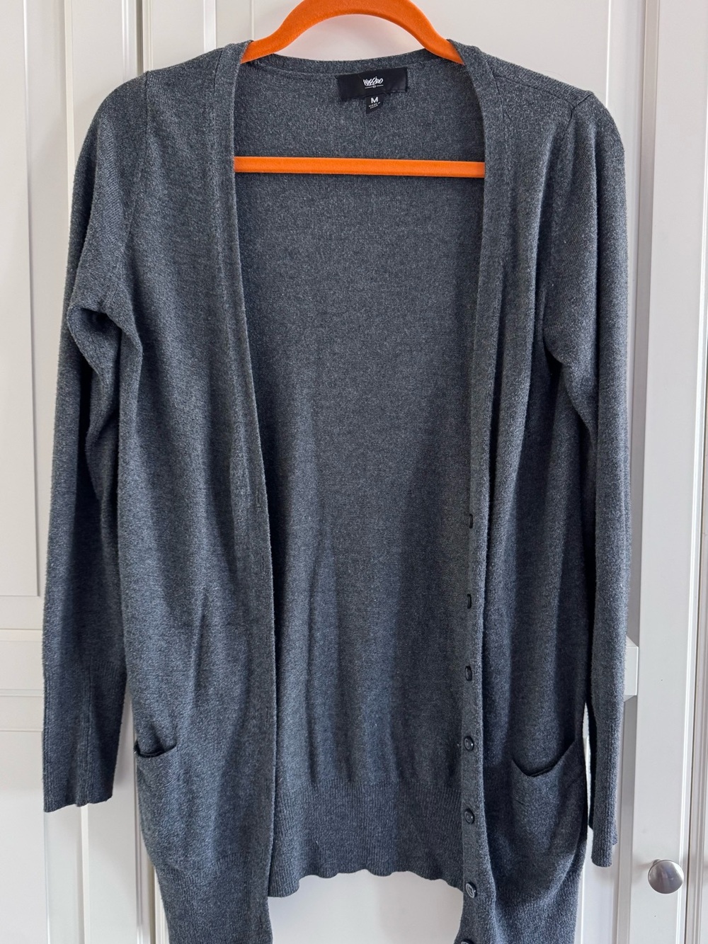 Mossimo Gray Open Cardigan sz M